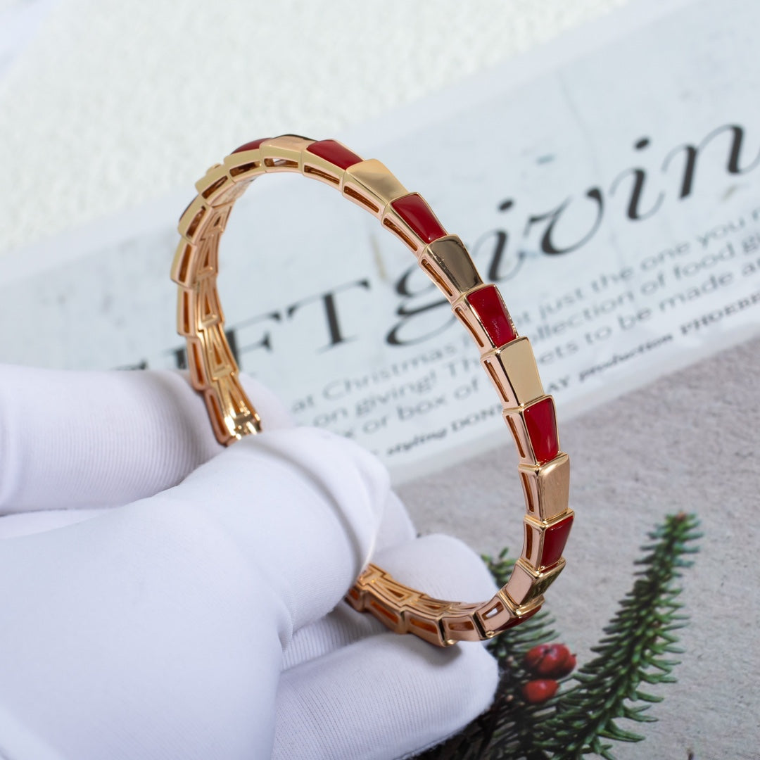 [Love's Uplift]SERPENTI BRACELET PINK GOLD RUBELLITE