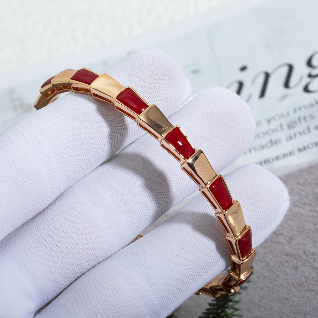 [Love's Uplift]SERPENTI BRACELET PINK GOLD RUBELLITE