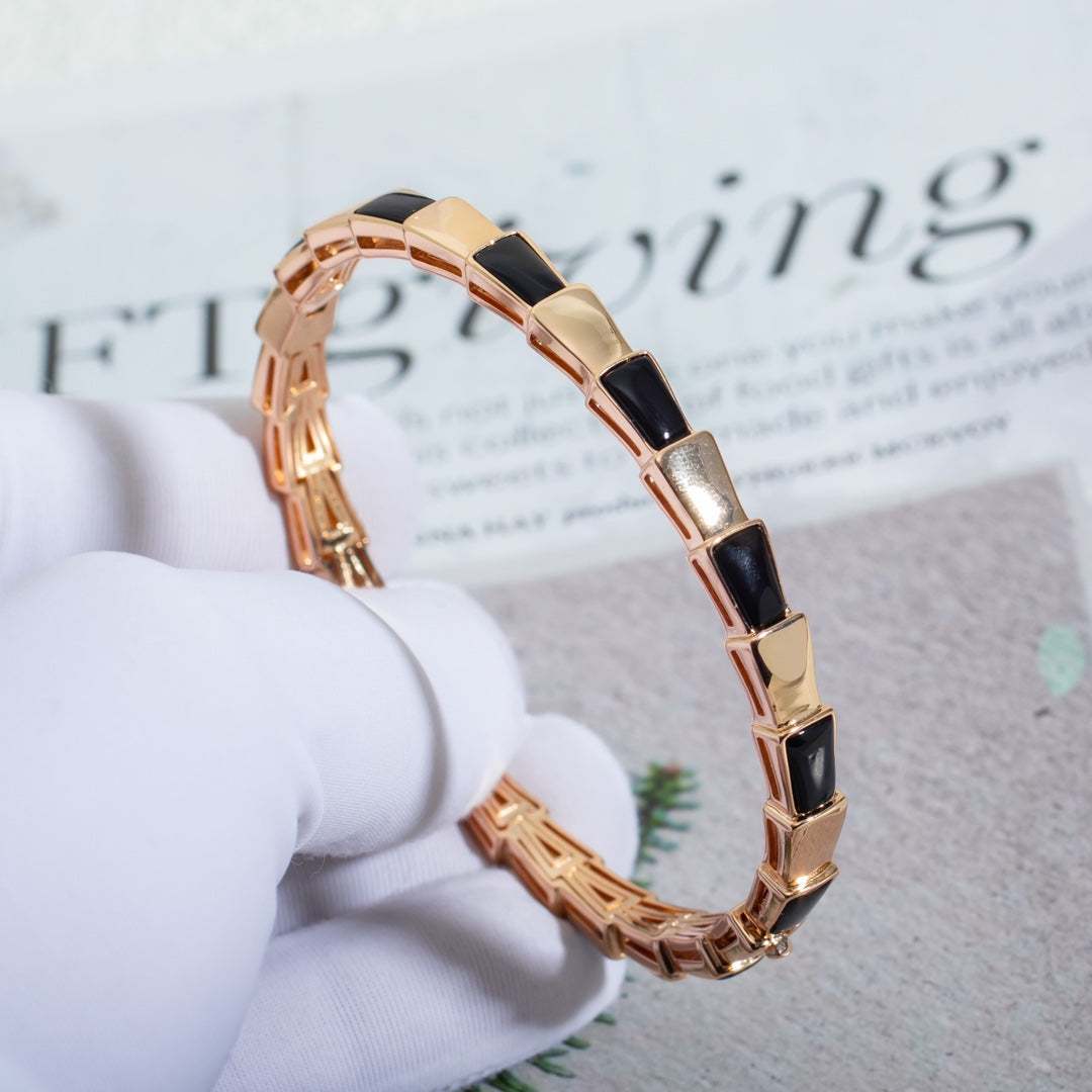 [Love's Uplift]SERPENTI BRACELET PINK GOLD ONYX