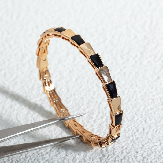 [Love's Uplift]SERPENTI BRACELET PINK GOLD ONYX