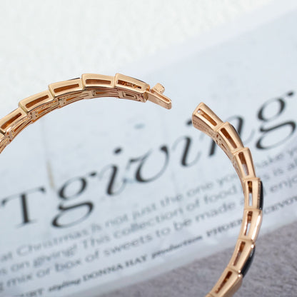 [Love's Uplift]SERPENTI BRACELET PINK GOLD ONYX