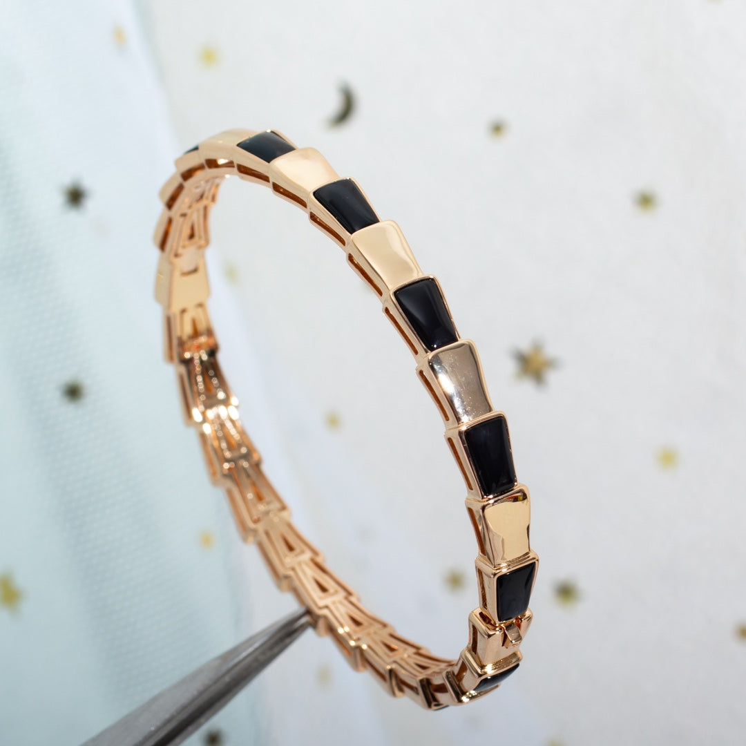 [Love's Uplift]SERPENTI BRACELET PINK GOLD ONYX