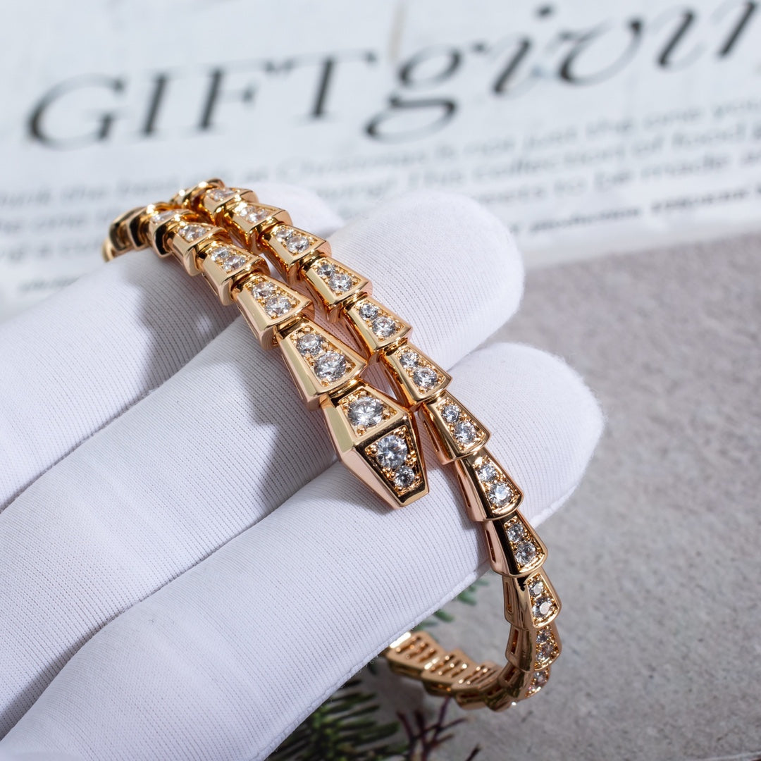 [Love's Uplift]SERPENTI BRACELET 6.8MM PINK GOLD DIAMOND