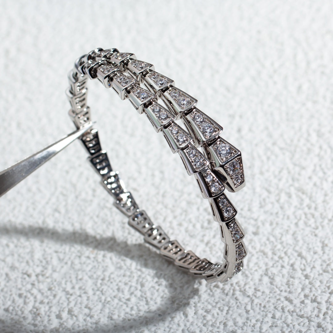 [Love's Uplift]SERPENTI BRACELET 6MM SILVER DIAMOND