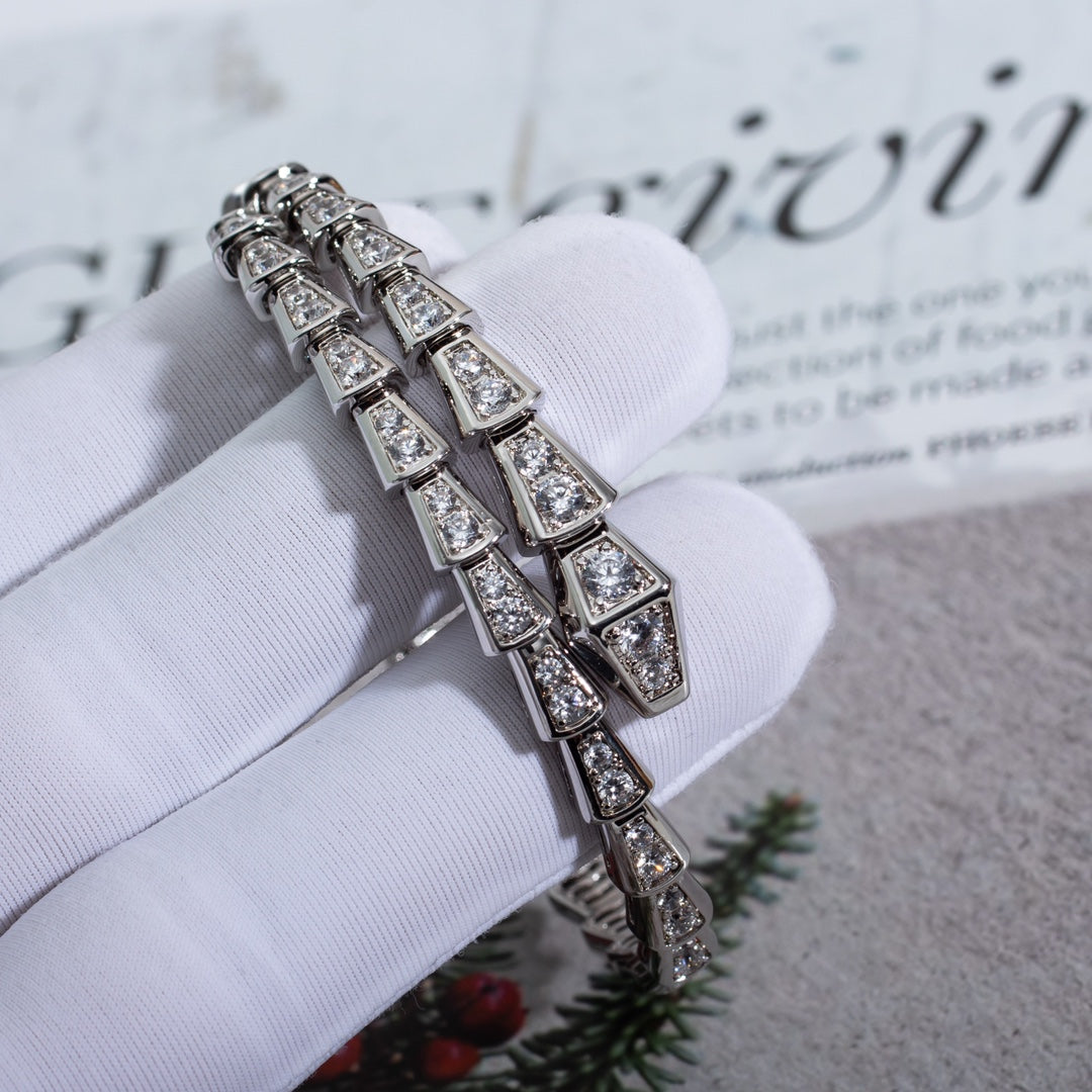 [Love's Uplift]SERPENTI BRACELET 6MM SILVER DIAMOND