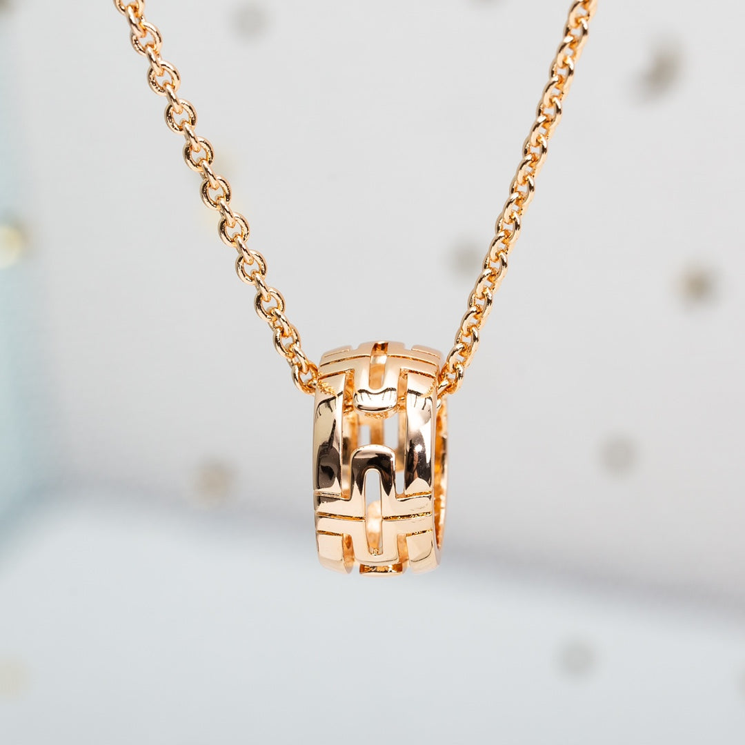 [Love's Uplift]PARENTESI NECKLACE PINK GOLD