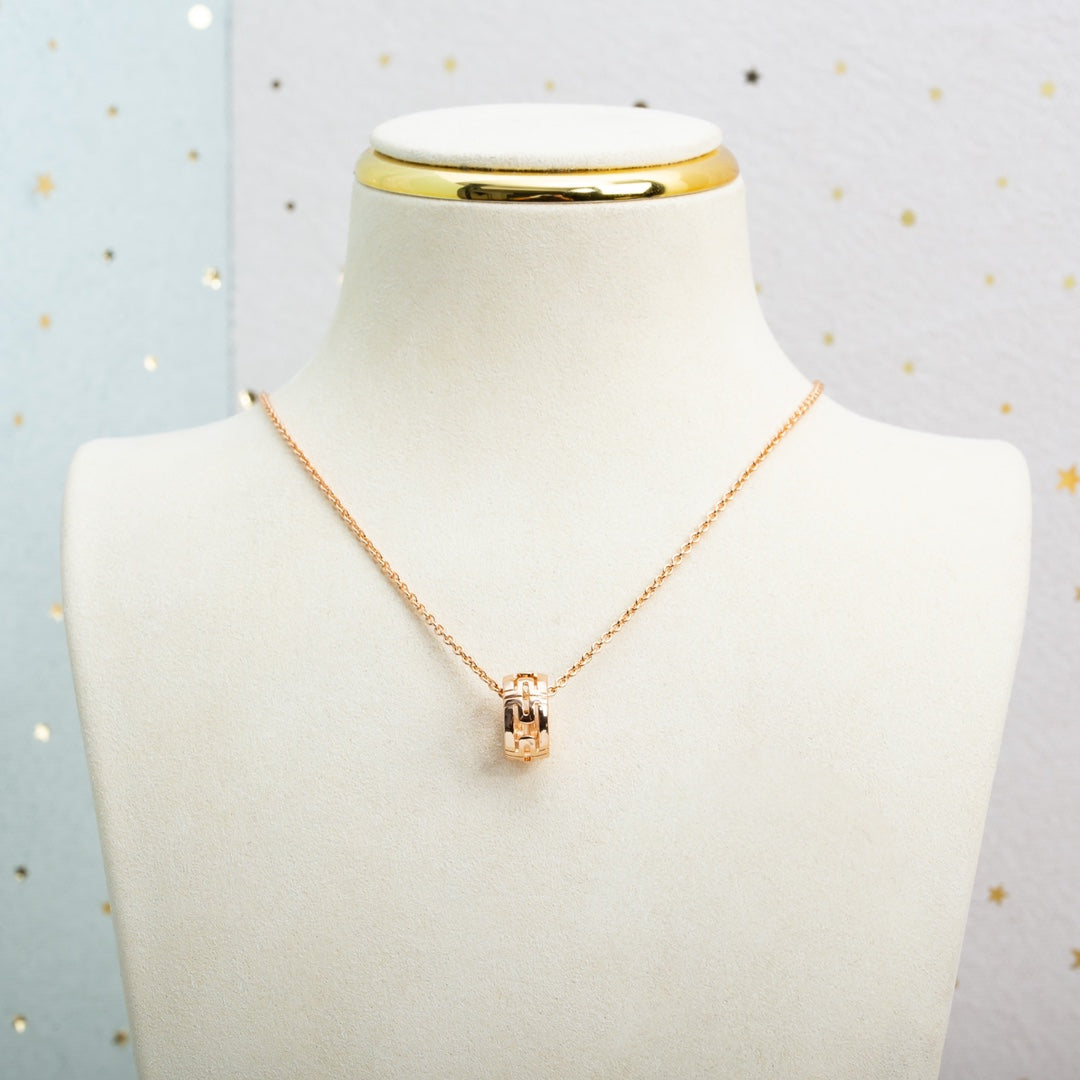 [Love's Uplift]PARENTESI NECKLACE PINK GOLD