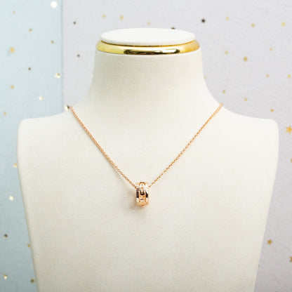 [Love's Uplift]PARENTESI NECKLACE PINK GOLD