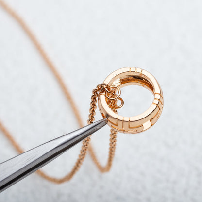 [Love's Uplift]PARENTESI NECKLACE PINK GOLD