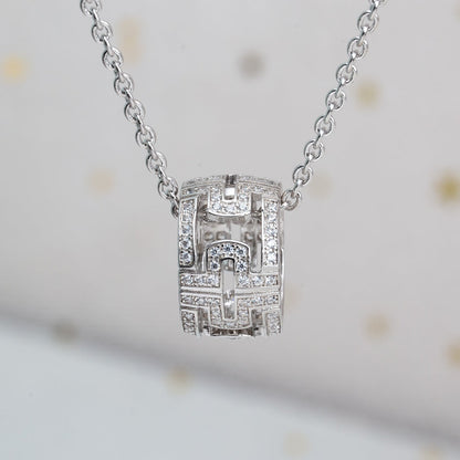 [Love's Uplift]PARENTESI NECKLACE SILVER DIAMOND