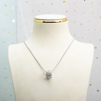 [Love's Uplift]PARENTESI NECKLACE SILVER DIAMOND