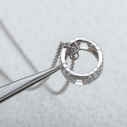 [Love's Uplift]PARENTESI NECKLACE SILVER DIAMOND