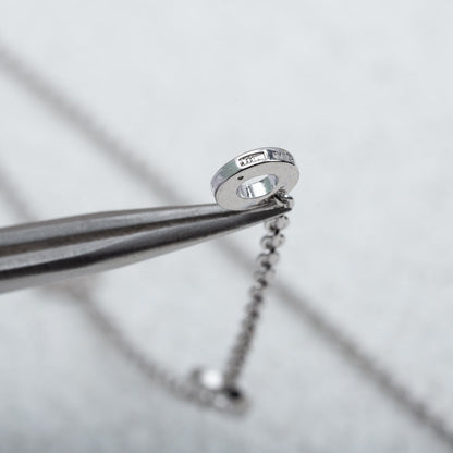 [Love's Uplift]PARENTESI NECKLACE SILVER DIAMOND