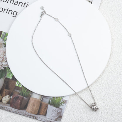 [Love's Uplift]PARENTESI NECKLACE SILVER DIAMOND