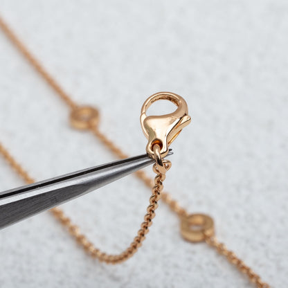 [Love's Uplift]PARENTESI NECKLACE PINK GOLD DIAMOND