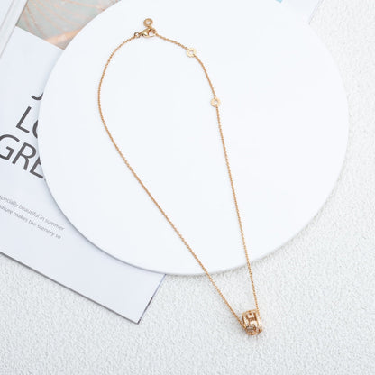 [Love's Uplift]PARENTESI NECKLACE PINK GOLD DIAMOND
