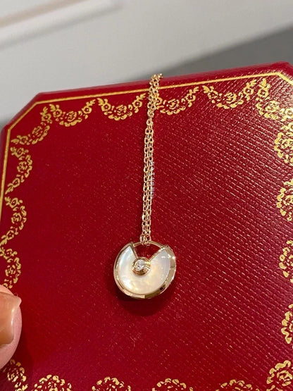 [Love's Uplift]AMULETTE ROSE GOLD MOP NECKLACE