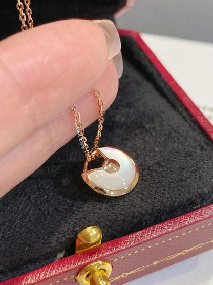 [Love's Uplift]AMULETTE ROSE GOLD MOP NECKLACE