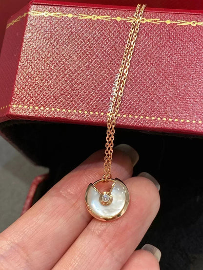 [Love's Uplift]AMULETTE ROSE GOLD MOP NECKLACE