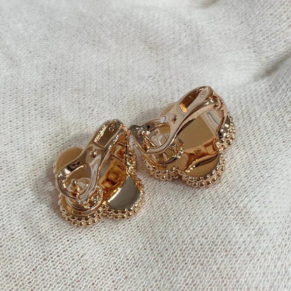 [Love's Uplift]CLOVER MEDIUM 1 MOTIFS CARNELIAN  DIAMOND earrings