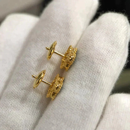 [Love's Uplift]CLOVER MINI 9.5MM MALACHITE  EARRINGS