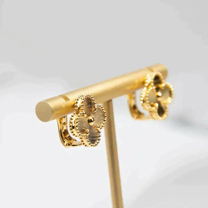 [Love's Uplift]CLOVER MEDIUM 1 MOTIFS LASER EARRINGS