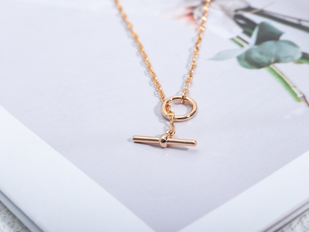 [Love's Uplift]ECHAPPEE NECKLACE PINK GOLD