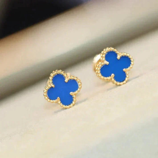 [Love's Uplift]CLOVER MINI 9.5MM TURQUOISE EARRINGS