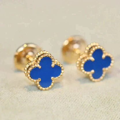 [Love's Uplift]CLOVER MINI 9.5MM TURQUOISE EARRINGS