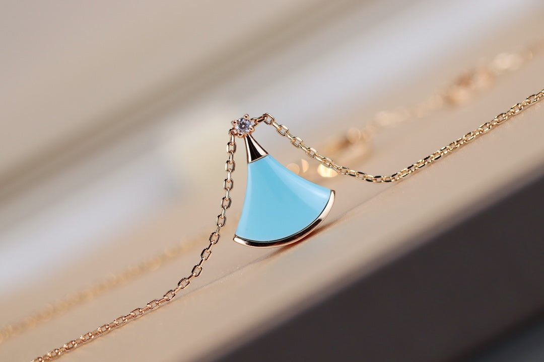 [Love's Uplift]DREAM NECKLACE TURQUOISE PINK GOLD