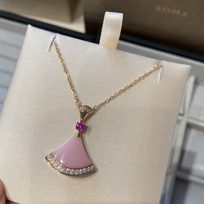[Love's Uplift]DREAM NECKLACE PINK OPAL
