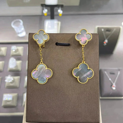 [Love's Uplift]CLOVER 2 MOTIFS  EARRINGS (MULTIPLE CHOICESC