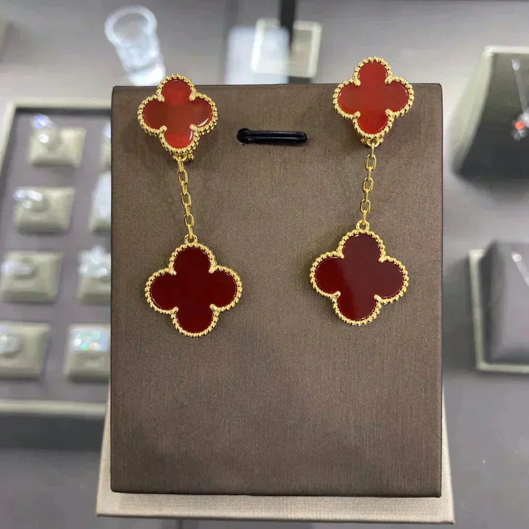 [Love's Uplift]CLOVER 2 MOTIFS  EARRINGS (MULTIPLE CHOICESC