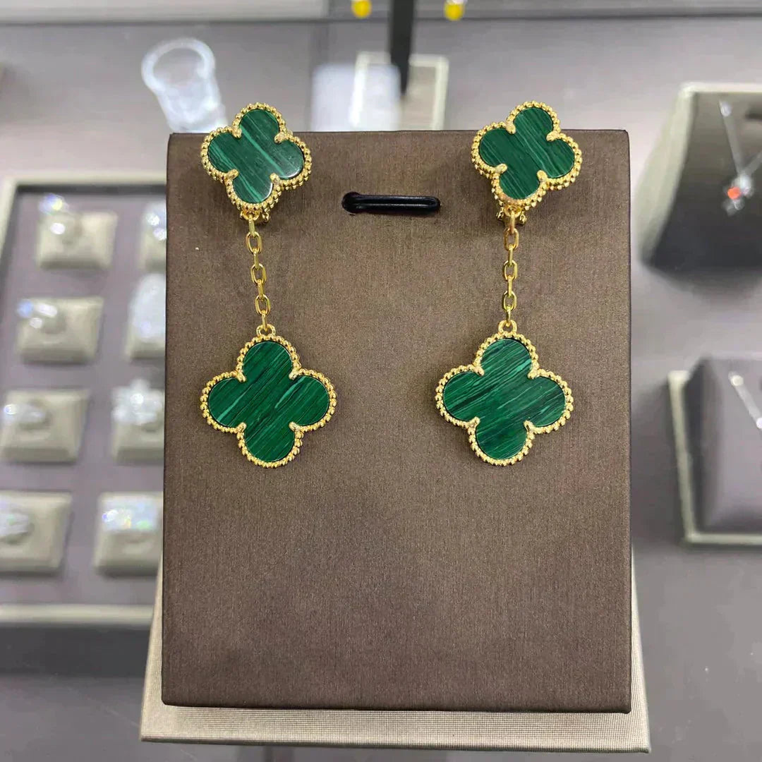 [Love's Uplift]CLOVER 2 MOTIFS  EARRINGS (MULTIPLE CHOICESC