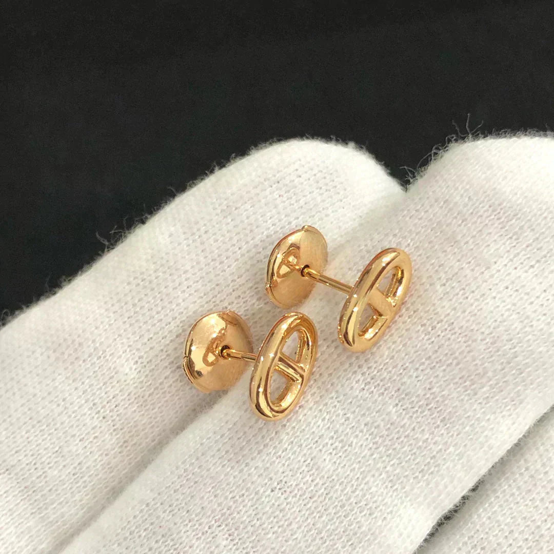[Love's Uplift]CHAINE SMALL EARRINGS GOLD AND SILVER