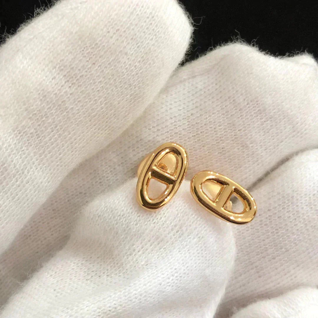 [Love's Uplift]CHAINE SMALL EARRINGS GOLD AND SILVER