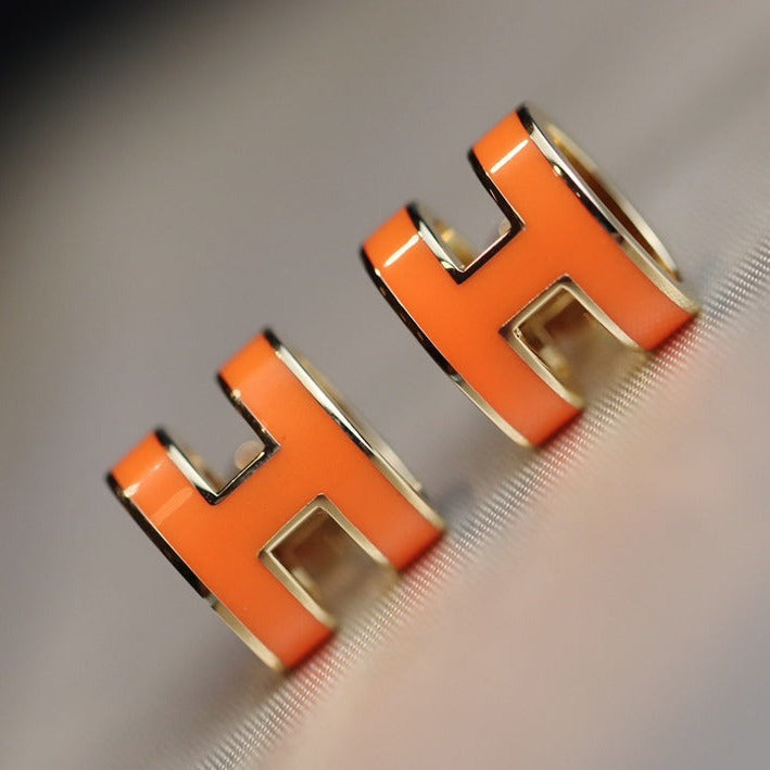 [Love's Uplift]MINI POP H EARRINGS ORANGE