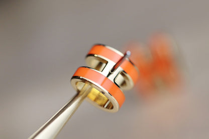 [Love's Uplift]MINI POP H EARRINGS ORANGE