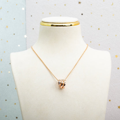 [Love's Uplift]SERPENTI PINK GOLD NECKLACE DIAMOND