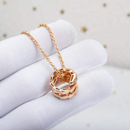 [Love's Uplift]SERPENTI PINK GOLD NECKLACE DIAMOND
