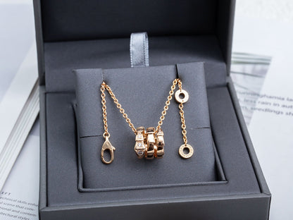 [Love's Uplift]SERPENTI PINK GOLD NECKLACE DIAMOND