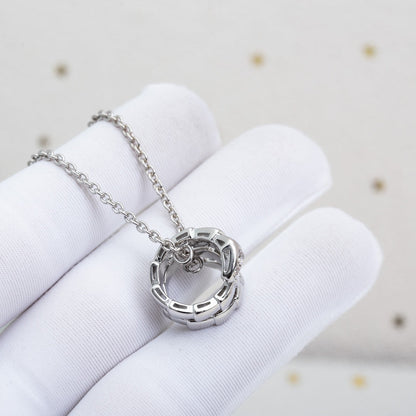 [Love's Uplift]SERPENTI SILVER NECKLACE DIAMOND