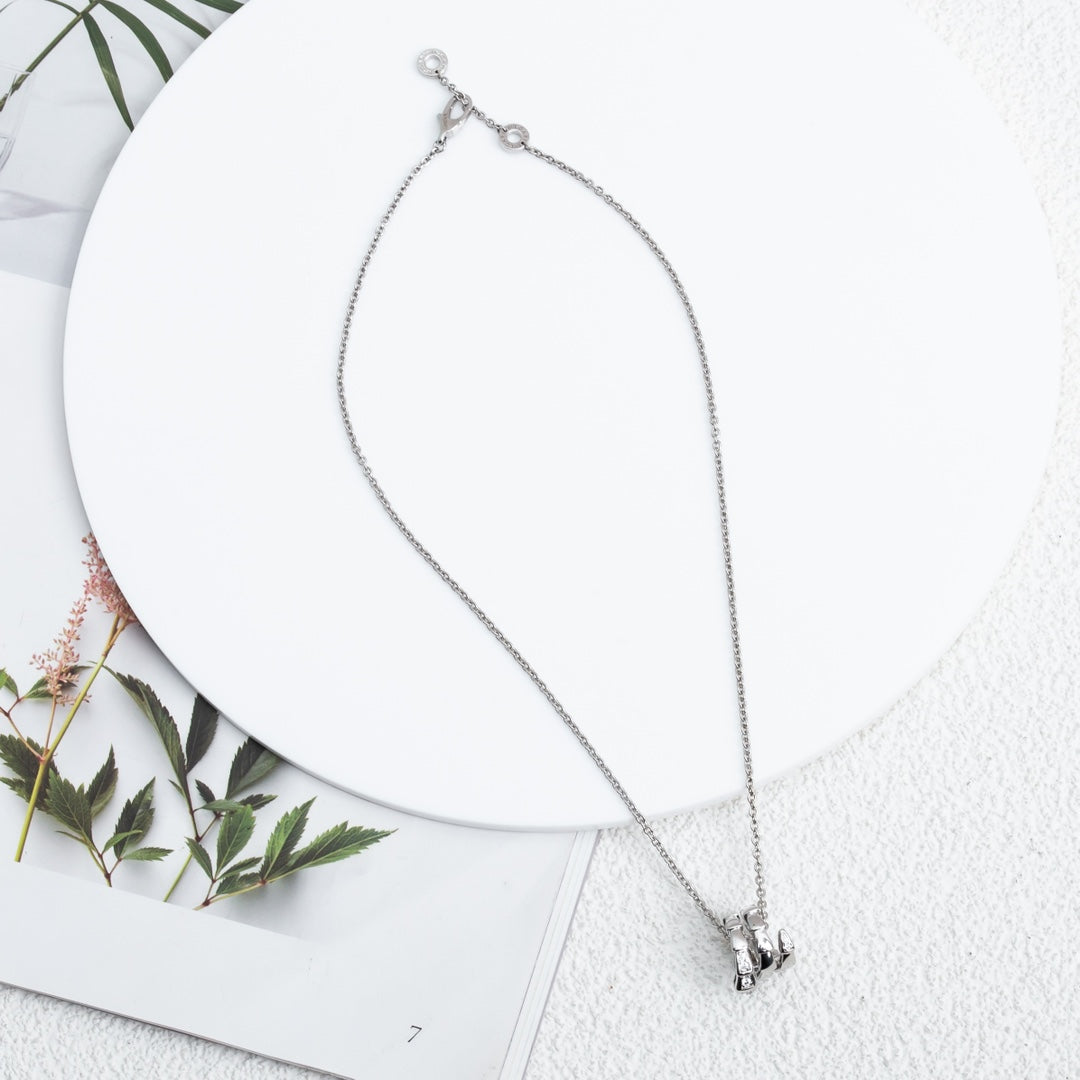 [Love's Uplift]SERPENTI SILVER NECKLACE DIAMOND