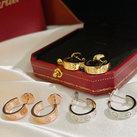 [Love's Uplift]LOVE EARRINGS 5.7MM 2 DIAMONDS