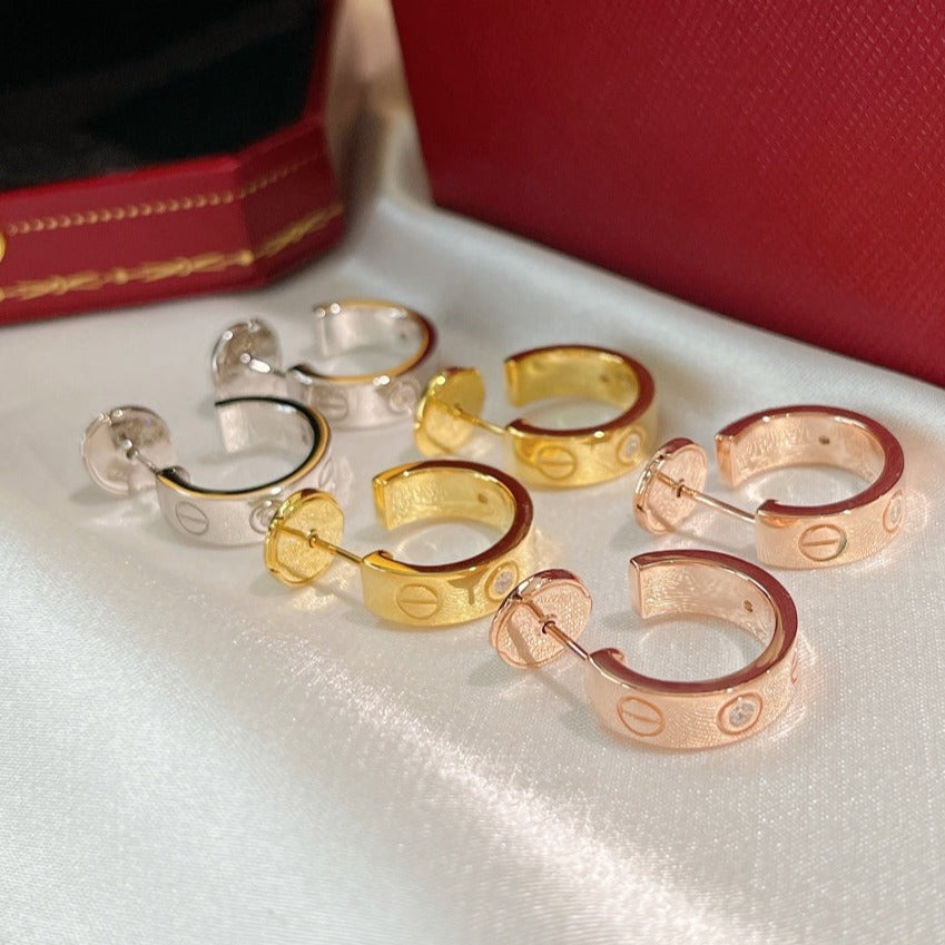 [Love's Uplift]LOVE EARRINGS 5.7MM 2 DIAMONDS