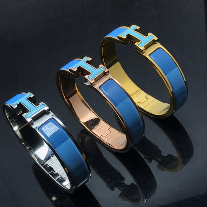 [Love's Uplift]H BRACELET BLUE RAINBOW CERAMIC