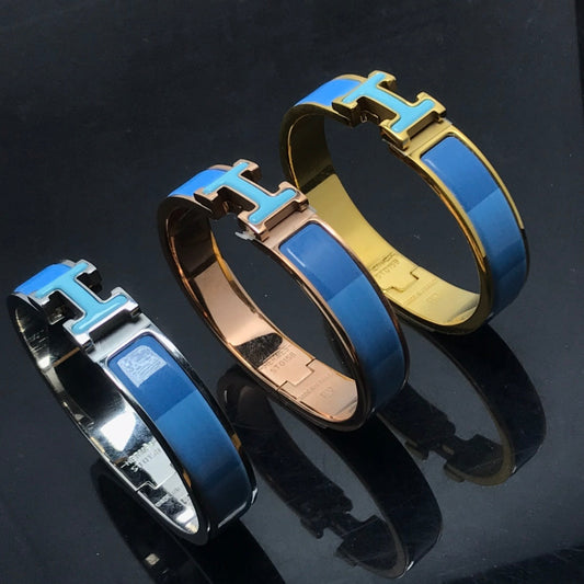[Love's Uplift]H BRACELET BLUE RAINBOW CERAMIC