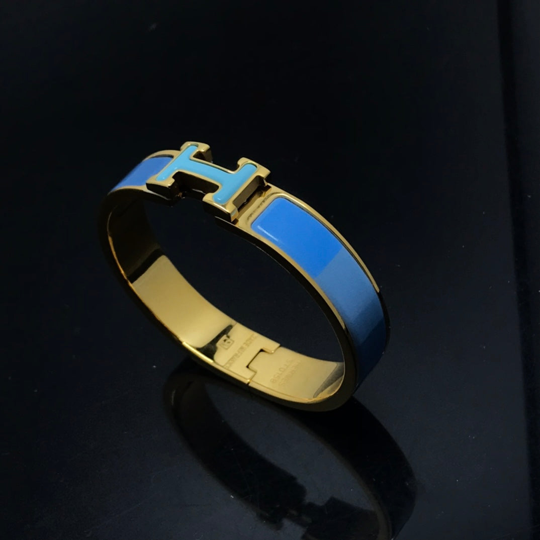 [Love's Uplift]H BRACELET BLUE RAINBOW CERAMIC