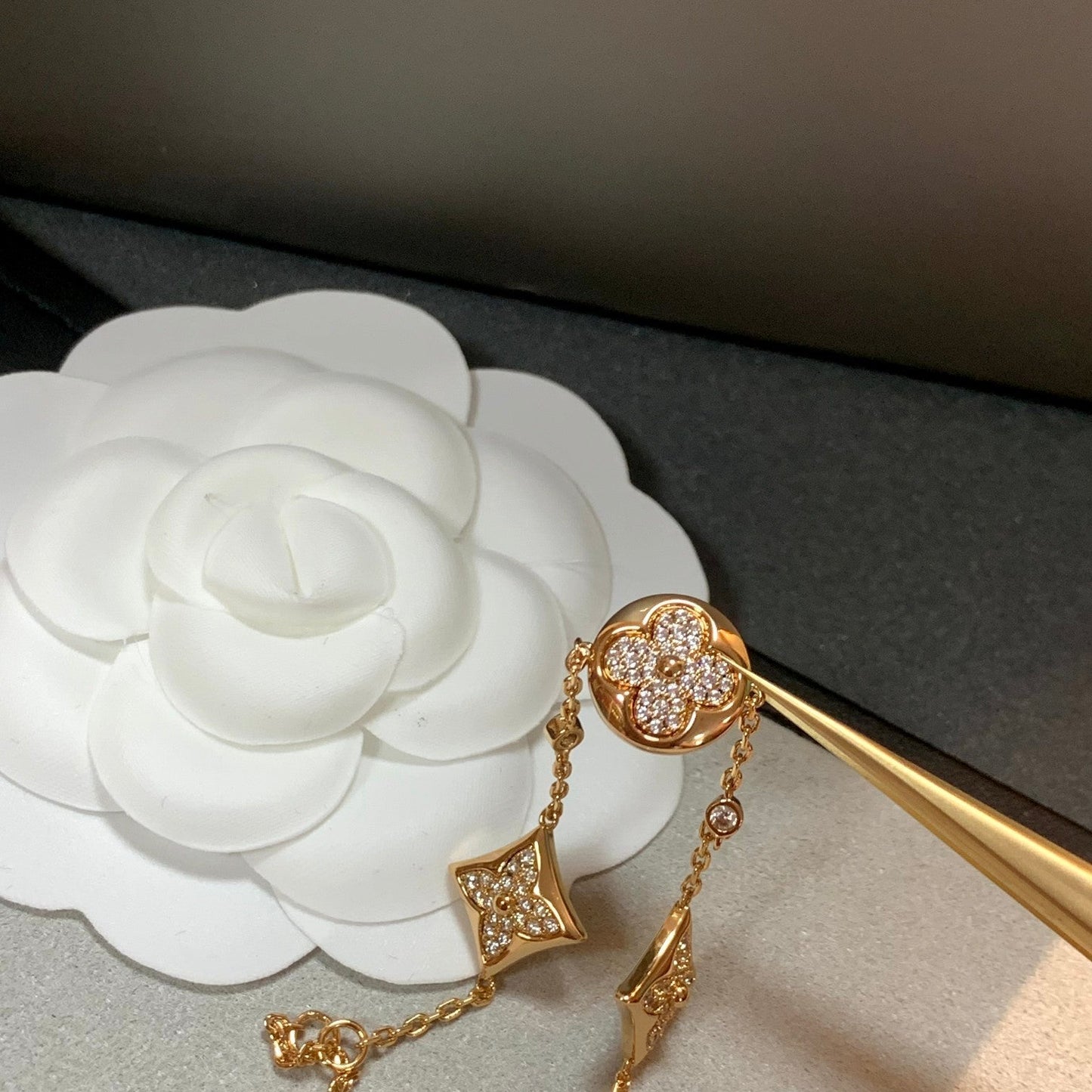 [Love's Uplift]STAR AND SUN 4 MOTIFS GOLD DIAMONDS BRACELET