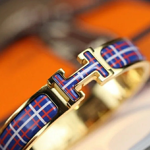 [Love's Uplift]H TARTAN BRACELET 12MM